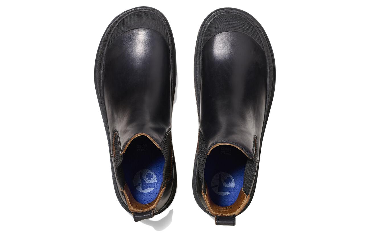 Кроссовки (WMNS) Birkenstock Prescott Slip On Women Waxy Leather Narrow Fit 'Black' — фото 4