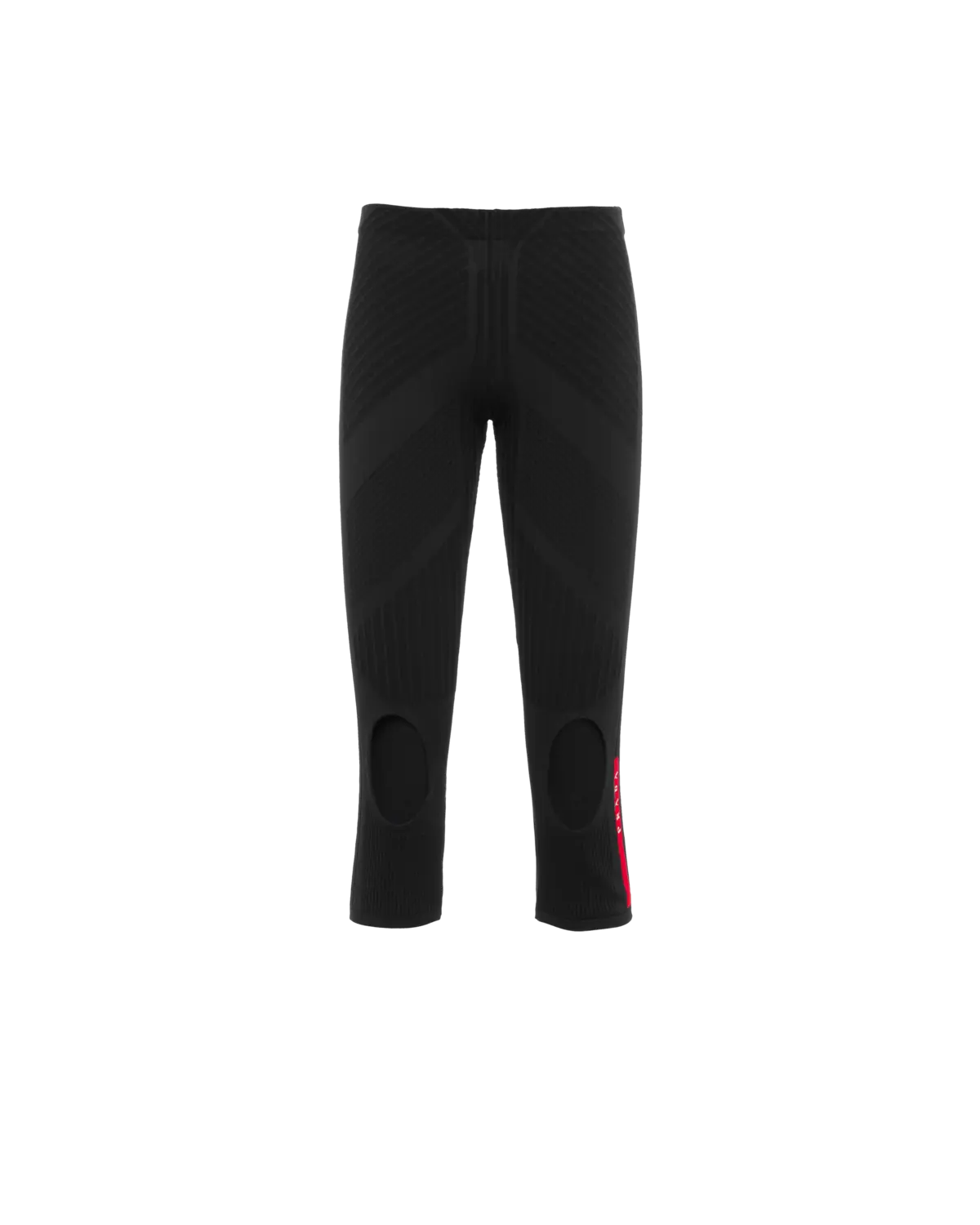 

Леггинсы из полиэстера с вырезами Prada, черный/черный