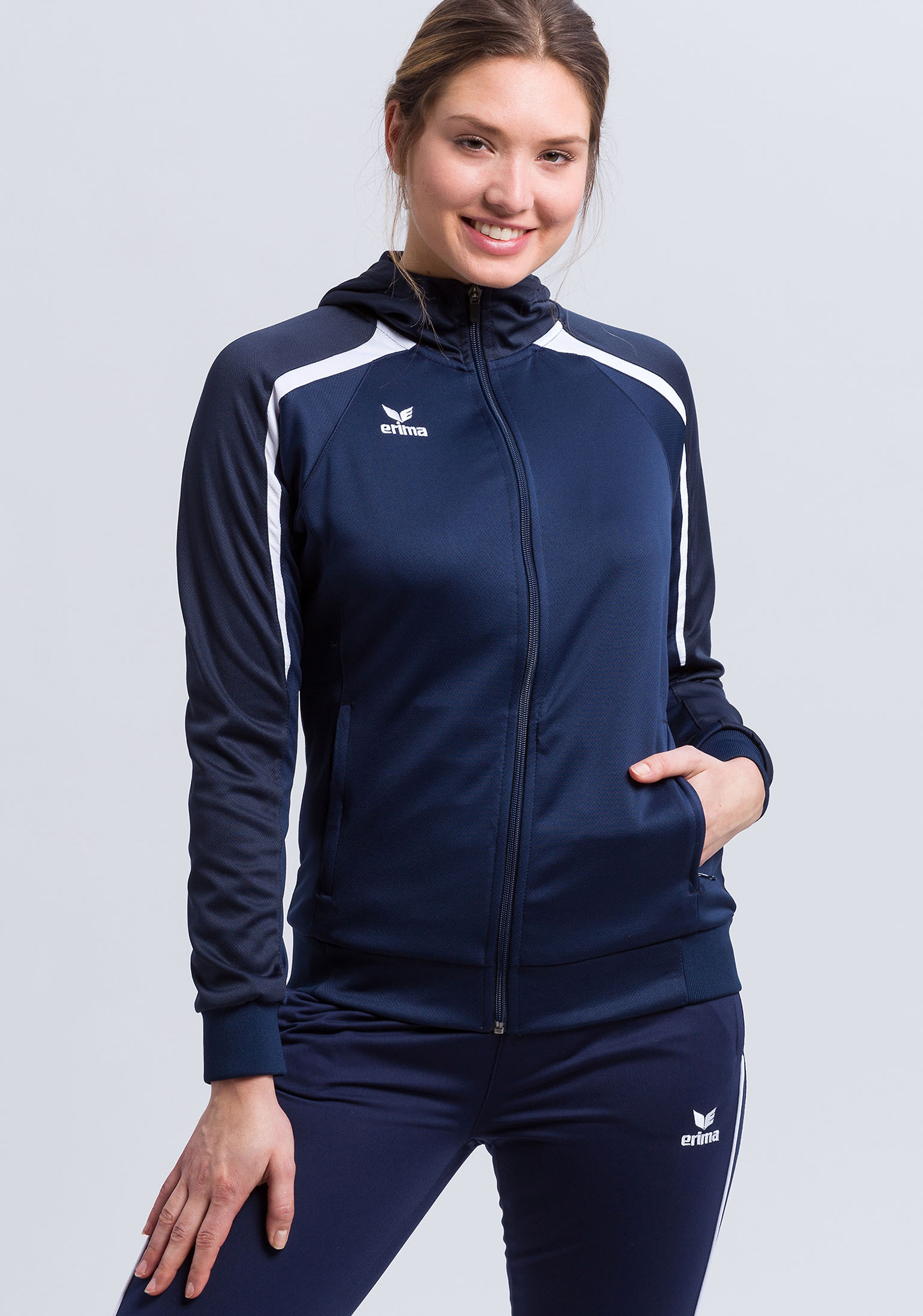 

Спортивная куртка erima Liga 20, цвет new navy/dark navy/weiss