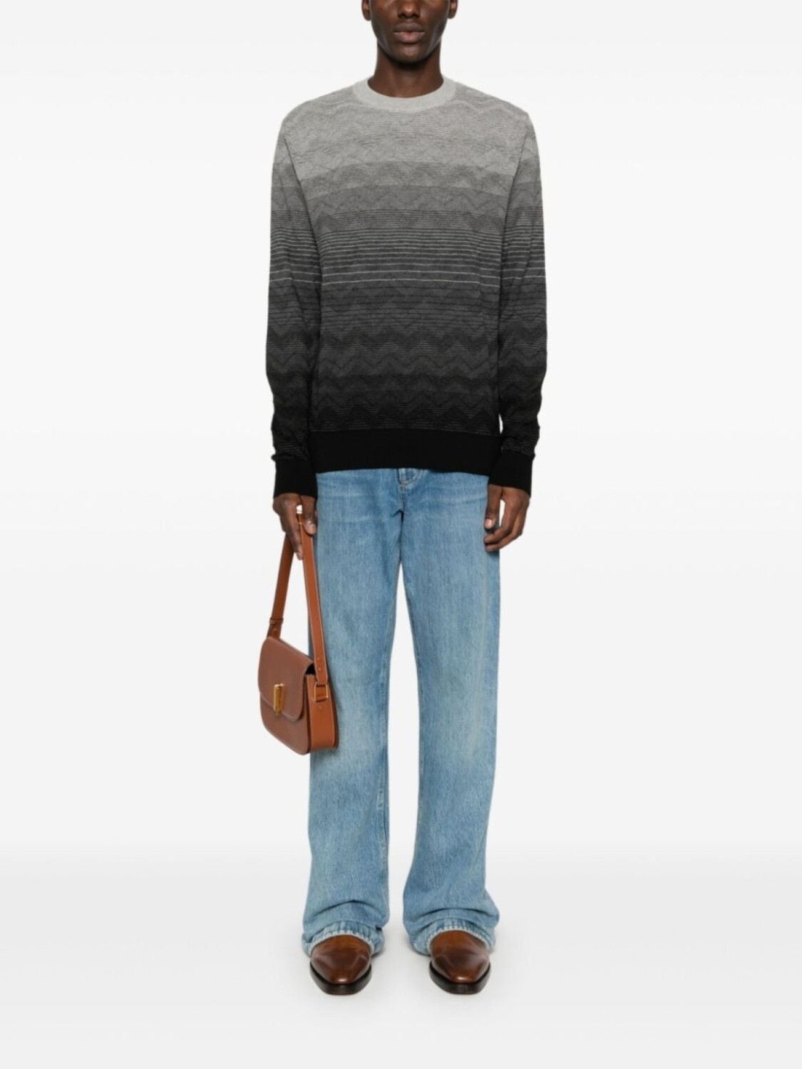 

Свитер Missoni с узором «зигзаг», серый