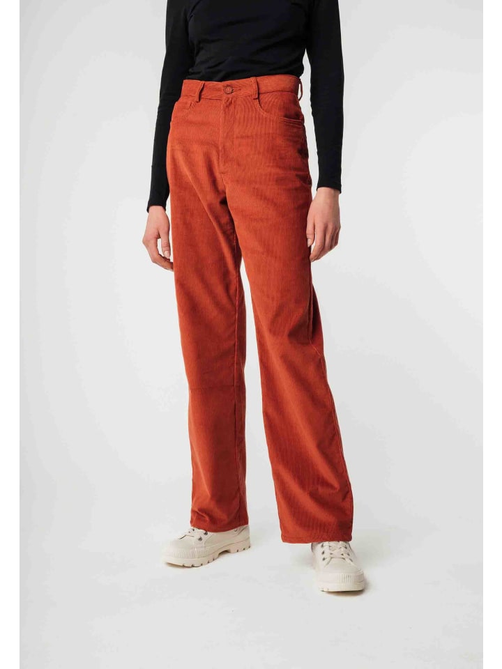 

Вельветовые брюки с высокой талией и широкими штанинами OORJA MELA