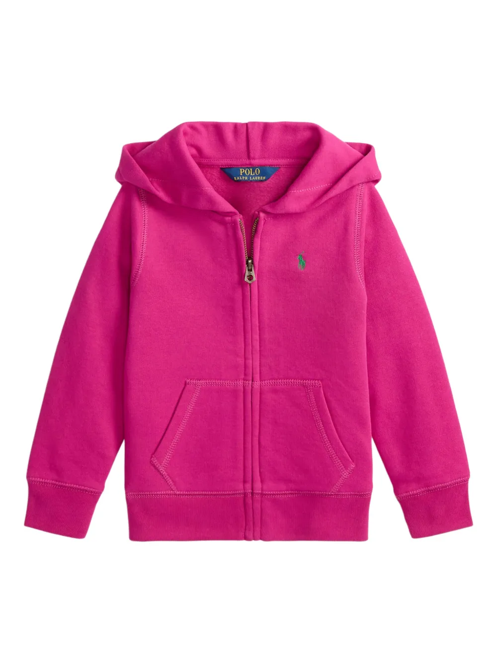 

Худи на молнии с вышитым логотипом POLO RALPH LAUREN KIDS, розовый