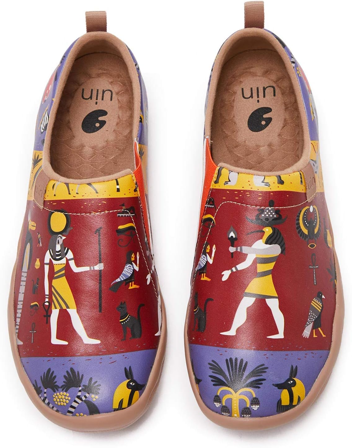 

Мужские лоферы UIN, раскрашенные туристические туфли, слипоны для прогулок, повседневные легкие удобные модные кроссовки Toledo Destination, Horus