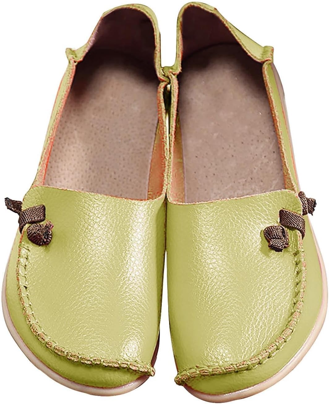 

Женские лоферы ZWRXW для повседневной носки, комфортная ходьба, милые плоские лоферы, женские тапочки без шнурков, легкие модные мокасины, обувь для вождения, лодочные туфли, зеленый