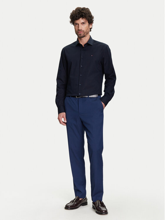 Рубашка облегающего кроя MW0MW38347 Tommy Hilfiger, синий — фото 2