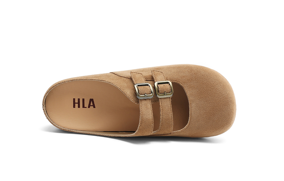 HLA Закрытые тапочки женские - верблюжий, цвет Camel — фото 3
