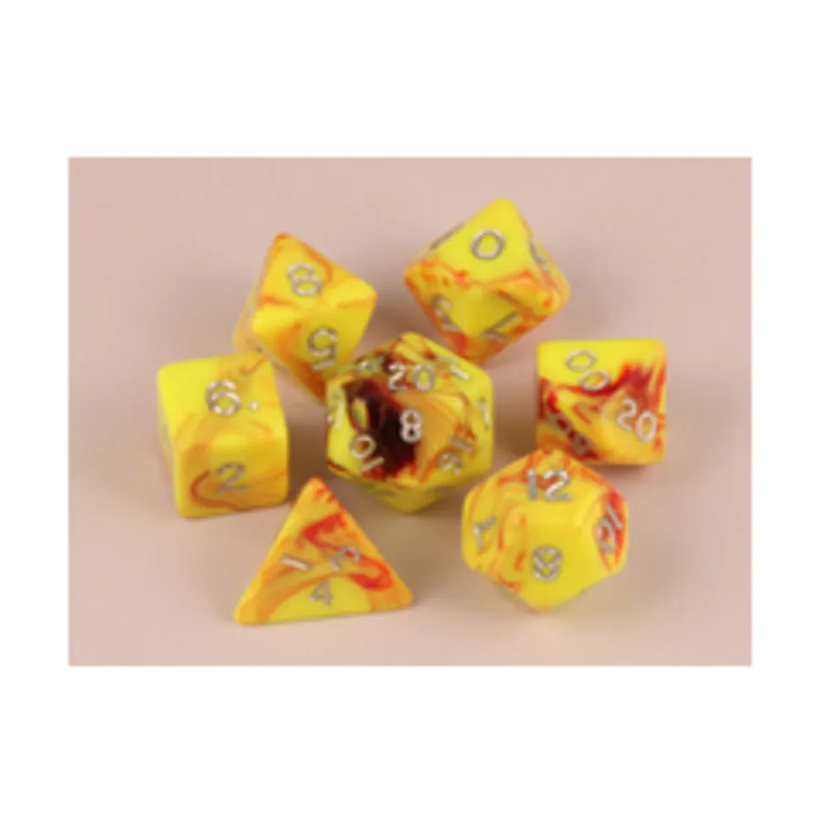 

Поликомплект Желтый с Красным (7), Dice - Toxic, 16mm Poly Sets (Crystal Caste)