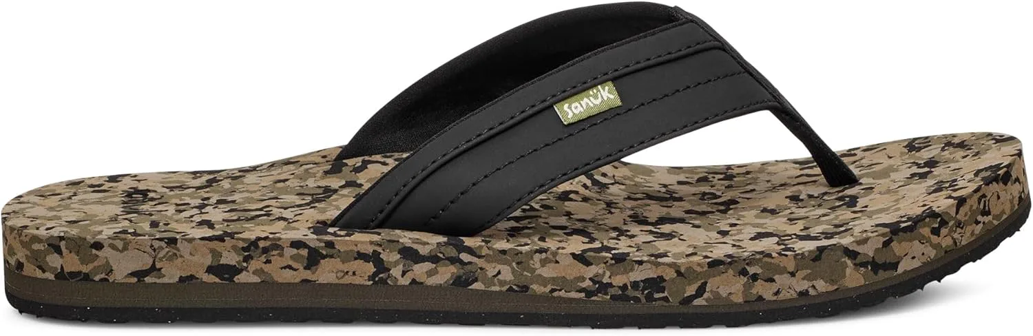 

Sanuk Mens Ziggy ST | Flip Flops for Men | Mens Сандалии | Beach Сандалии | Water Friendly & Lightweight | Comfort Footbed, черный