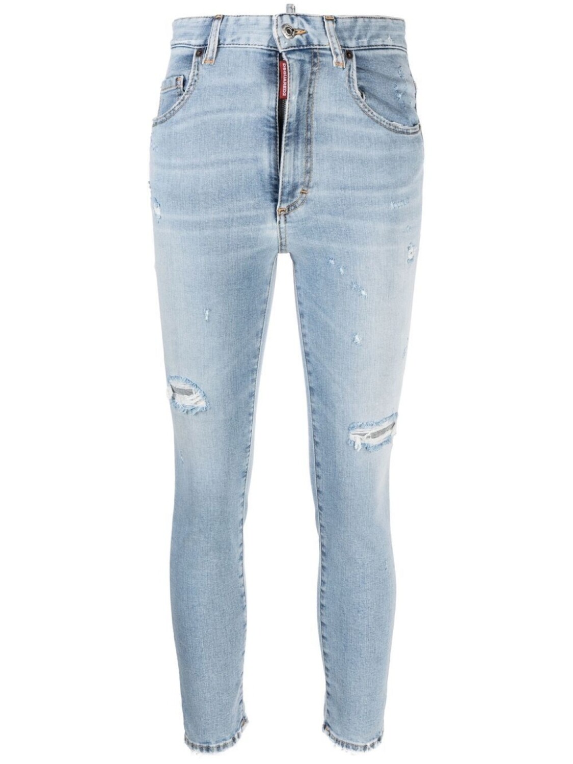 

Dsquared2 джинсы скинни с эффектом потертости, синий