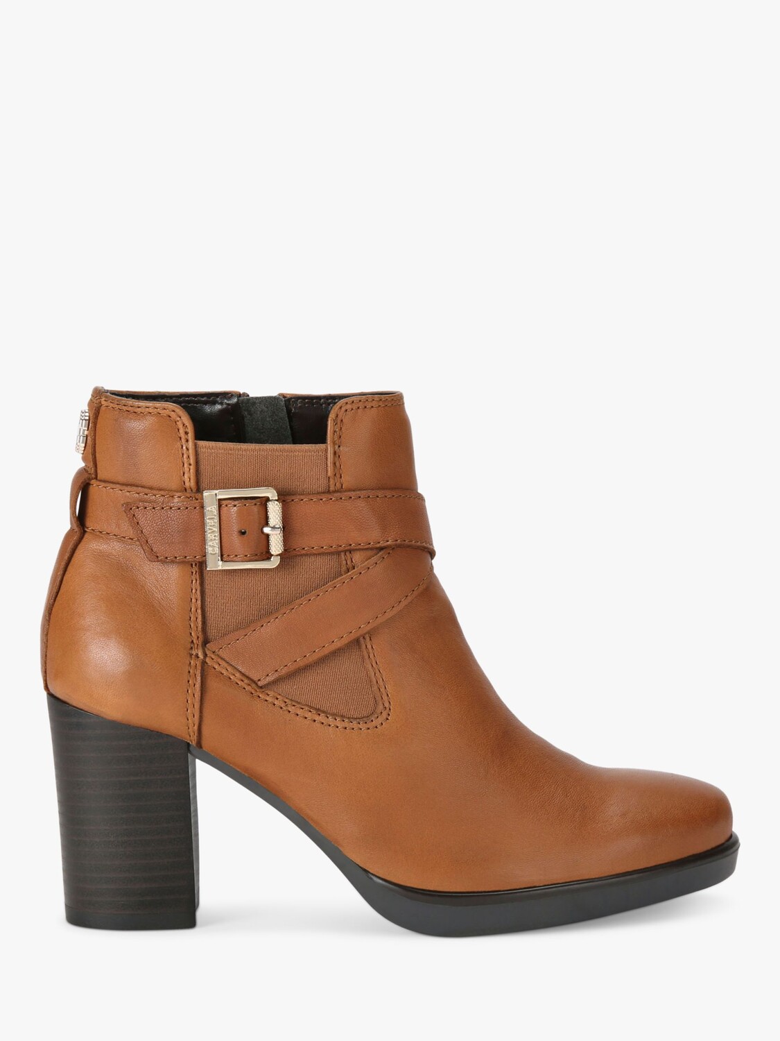 

Серебряные кожаные ботильоны 2 Carvela, коричневый тан