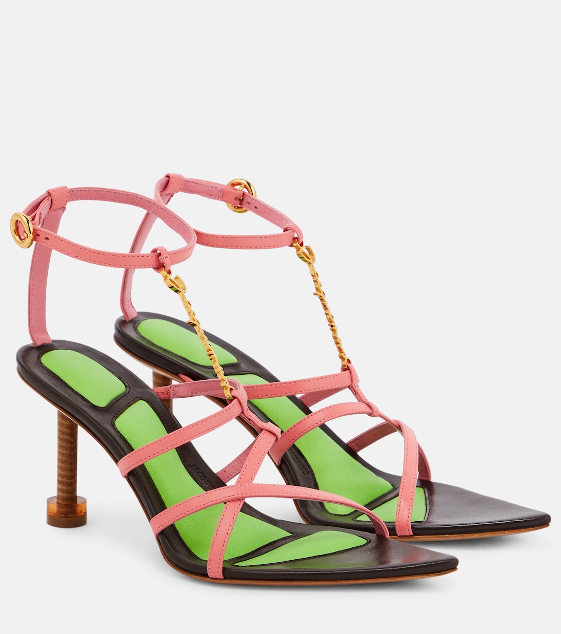 Туфли Les Sandales Pralu Hautes Jacquemus, розовый