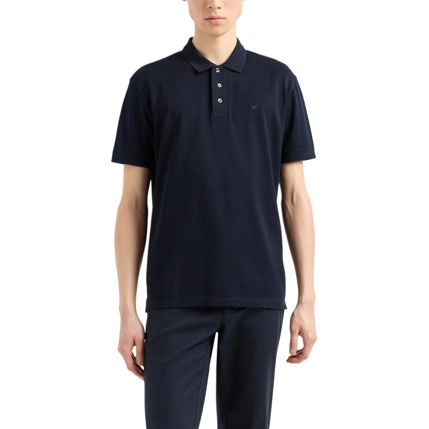 Поло мужское SS24 Marine Blue EMPORIO ARMANI — фото 3