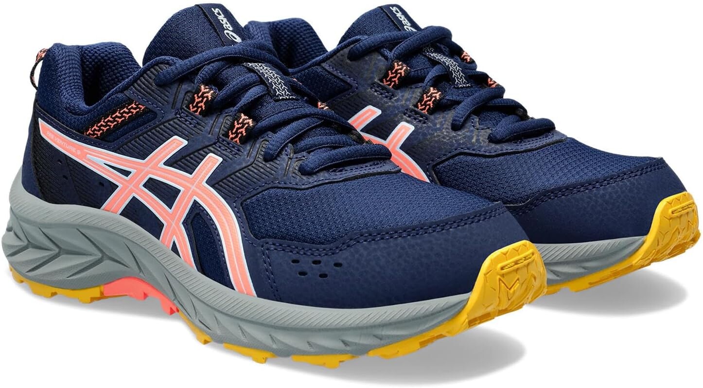 

Кроссовки ASICS Kids Pre Venture 9 GS, цвет Blue Expanse/Sun Coral