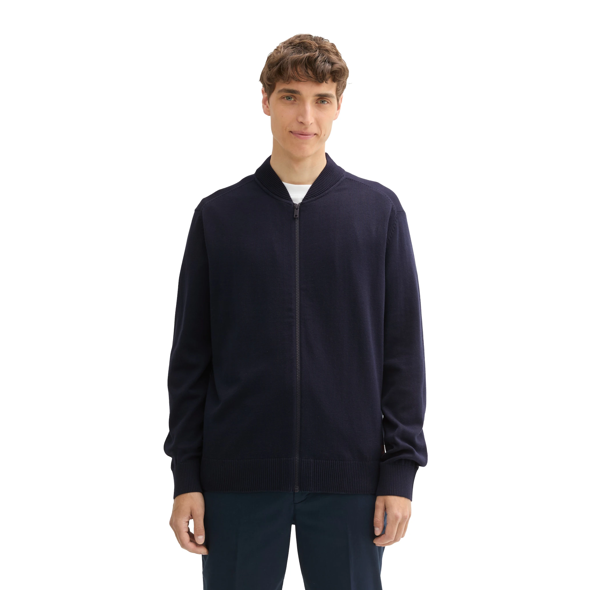 

Джинсовый кардиган TOM TAILOR на молнии Tom Tailor Denim, синий