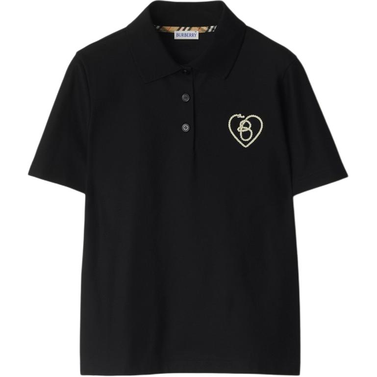 

Топ Polo с логотипом Burberry, черный