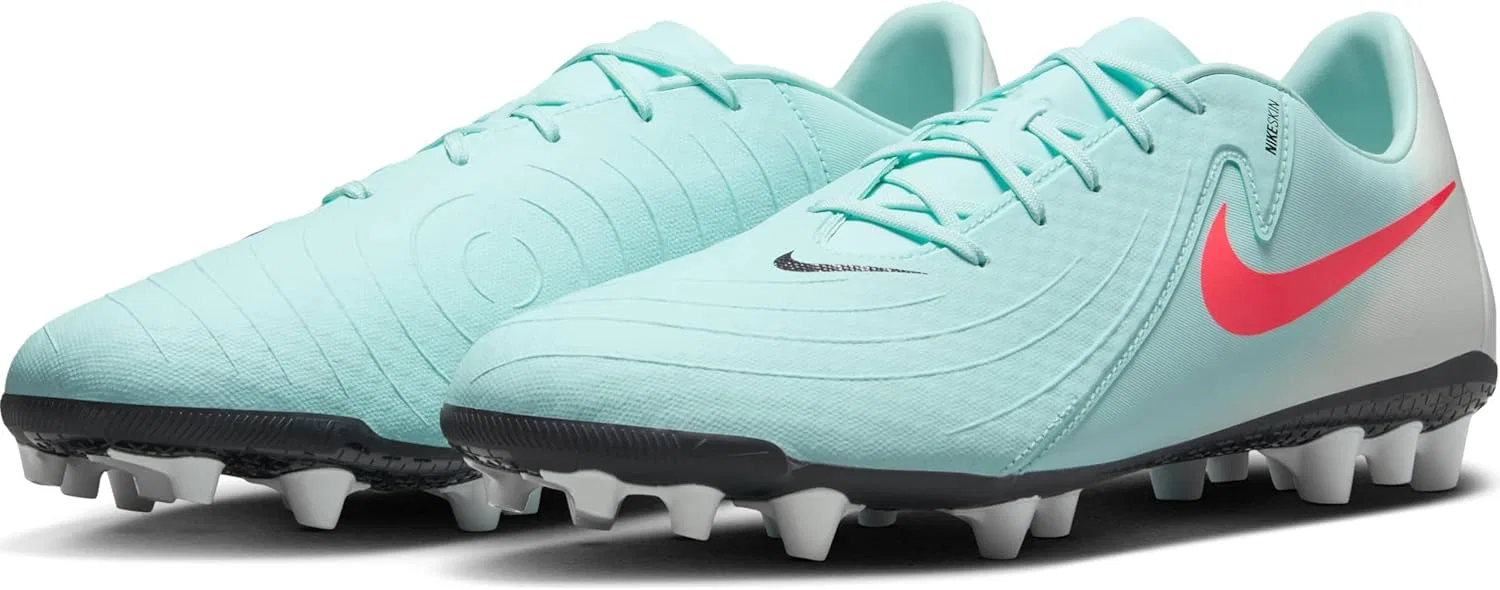 Футбольные бутсы Nike Phantom GX 2 Academy AG Low Top FJ2552, Mint Atomic Red Off Noir — фото 2