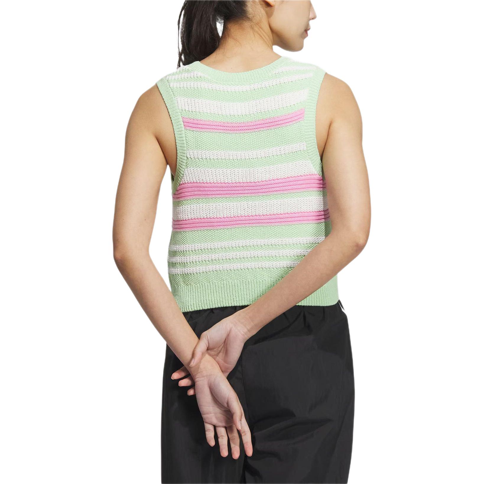 Жилетка Adidas Summer Knit Striped Tank Top, Светло-Зеленый — фото 4