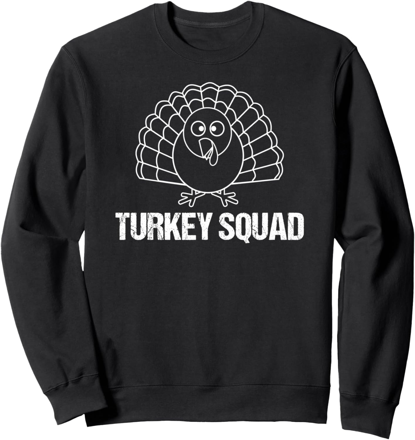 

Забавная толстовка с надписью «Turkey Squad» ко Дню благодарения, черный