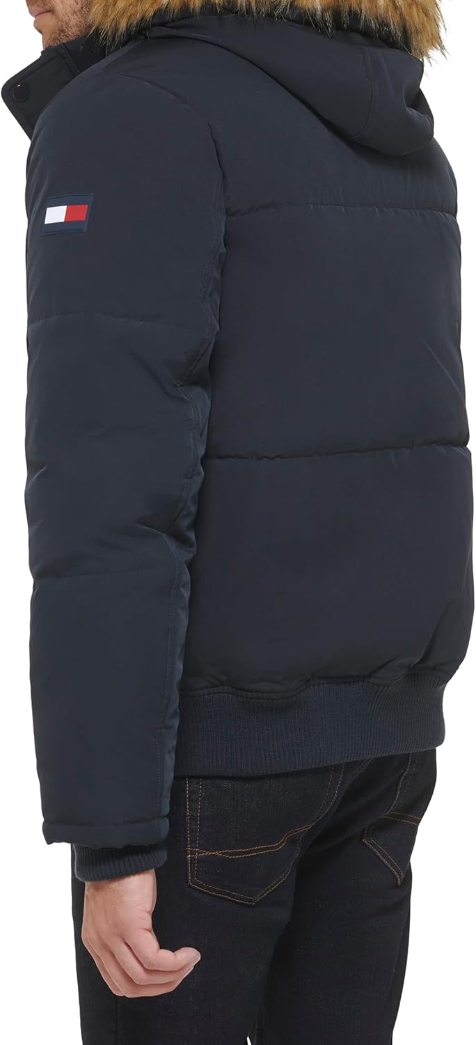 Мужская стеганая куртка-бомбер Tommy Hilfiger Arctic Cloth (стандартная и для больших и высоких), Navy Tech — фото 3