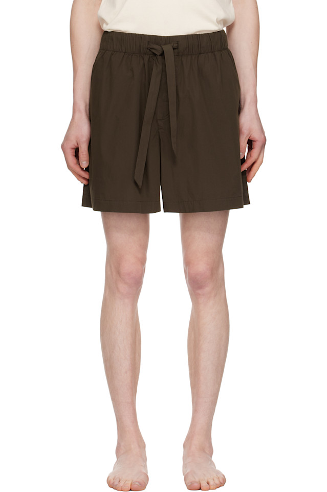 

Пижамные шорты из поплина Tekla, коричневый