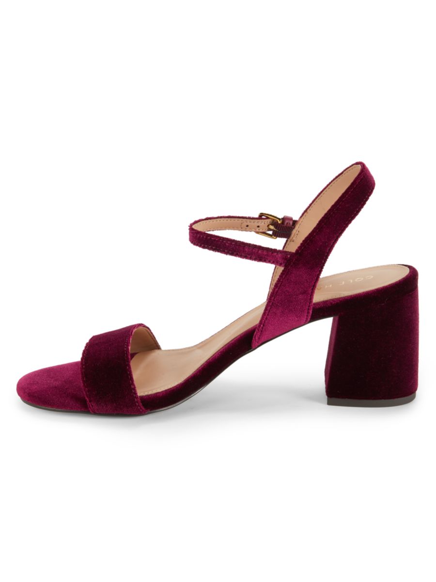 Сандалии из искусственной замши Josie Cole Haan, бордовый — фото 4