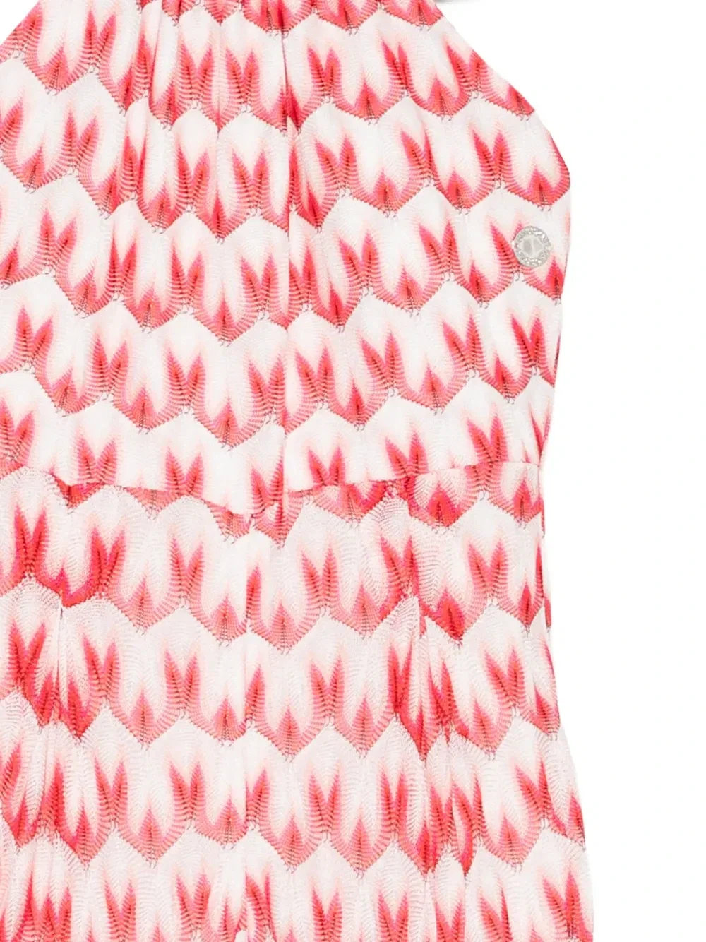Комбинезон с вырезом халтер и узором Missoni Kids, белый — фото 3