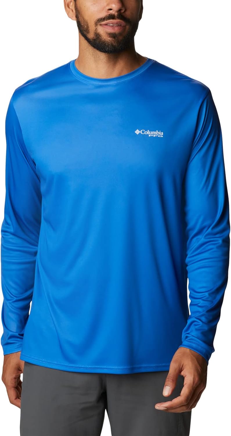 

Columbia мужская футболка с длинным рукавом Terminal Tackle PFG Global Compass, Vivid Blue/Fl Fish