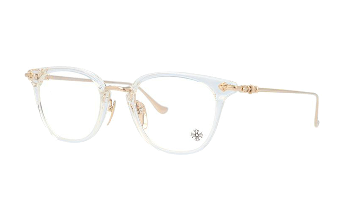 

Chrome Hearts Овальные оправы для очков с пластиной и металлом, унисекс, золото