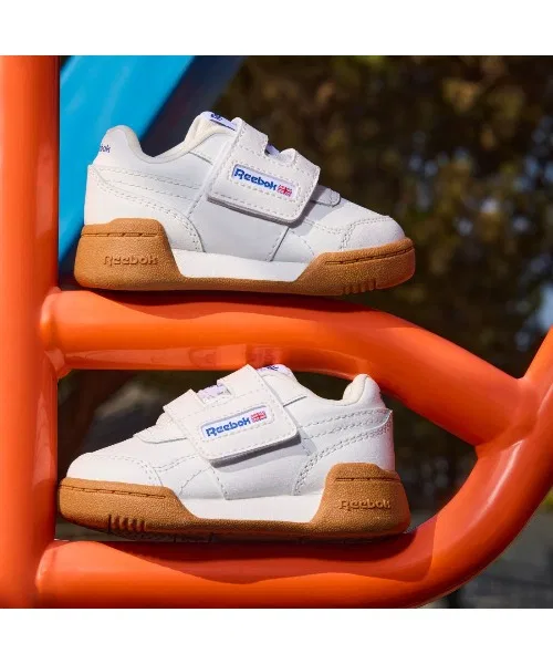 Детские кроссовки Reebok Workout Plus белые — фото 2