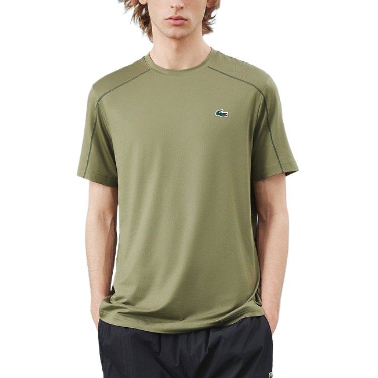 Футболка LACOSTE, мужская, оливковый — фото 3