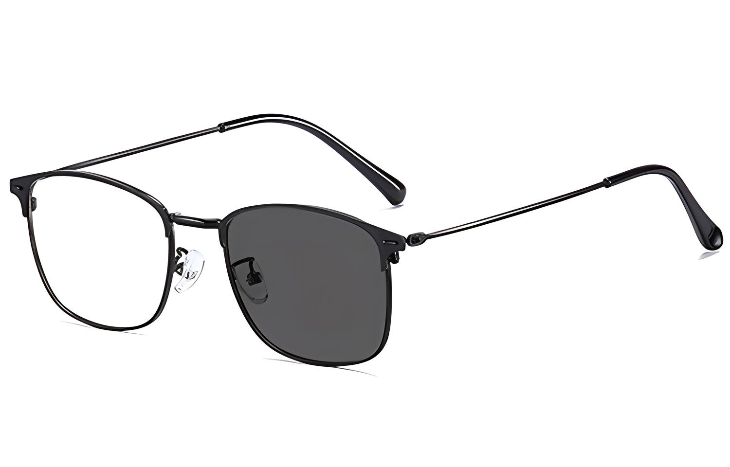 

AAJF Металлические круглые очки для коррекции близорукости унисекс, Black Frame with Color-Changing Effect