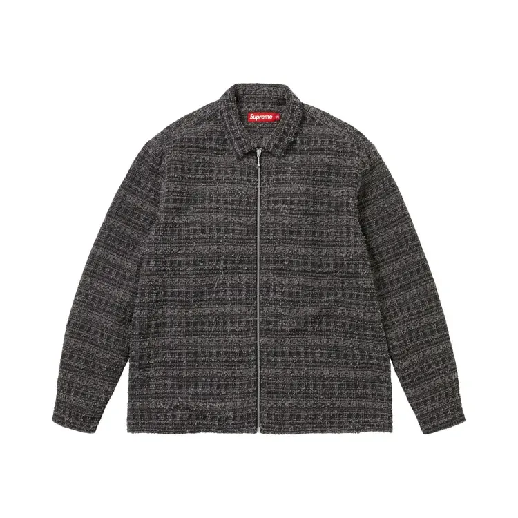 Рубашка на молнии Supreme Bouclé, цвет: черный