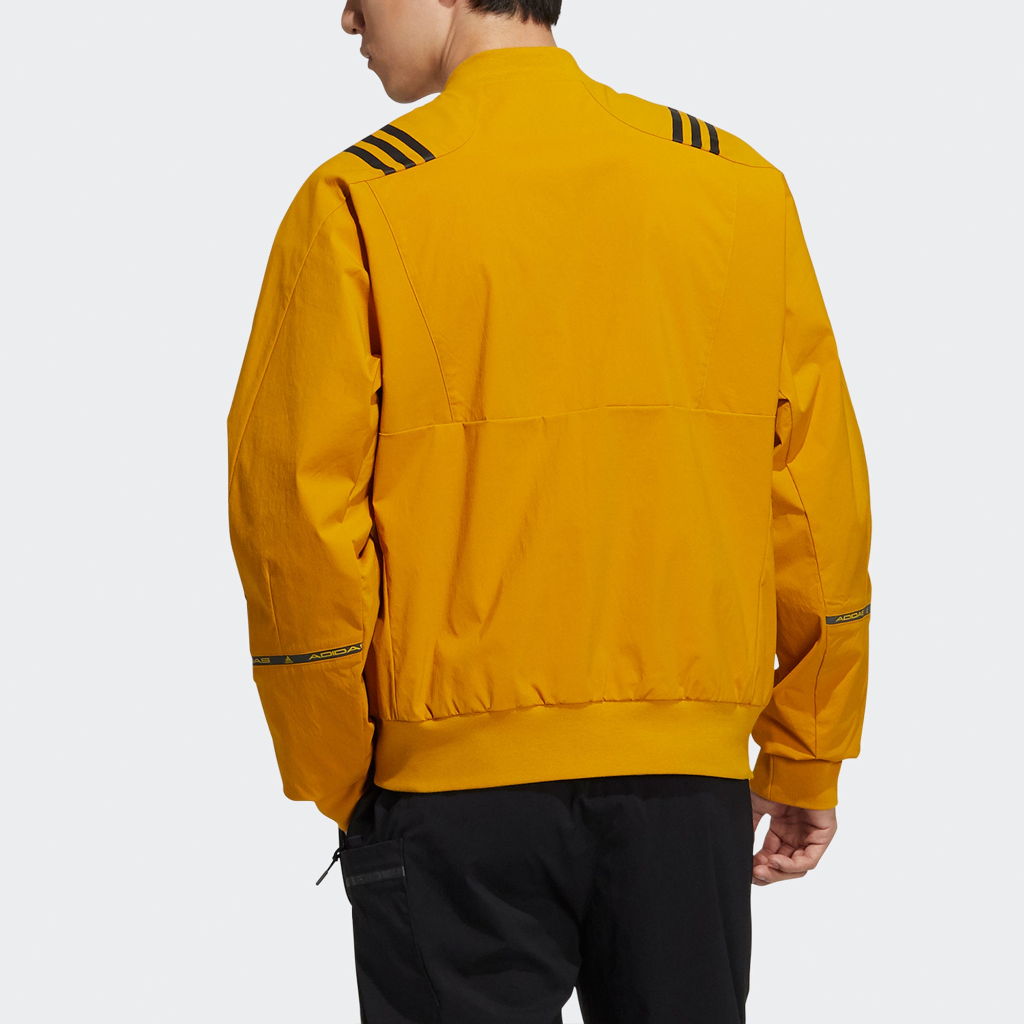 Куртка adidas Th Wv Bomb Jkt Stripe Printing Sports Jacket Gold Color H40234 — фото 3