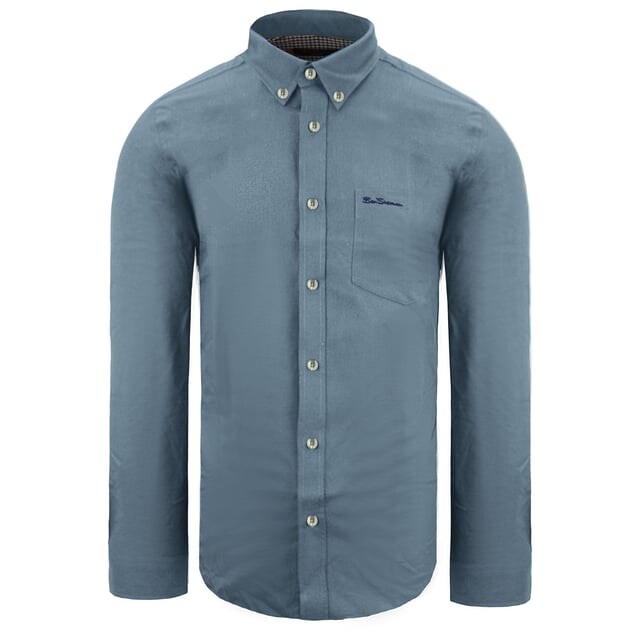 

Оксфорд мужская синяя рубашка Ben Sherman, синий
