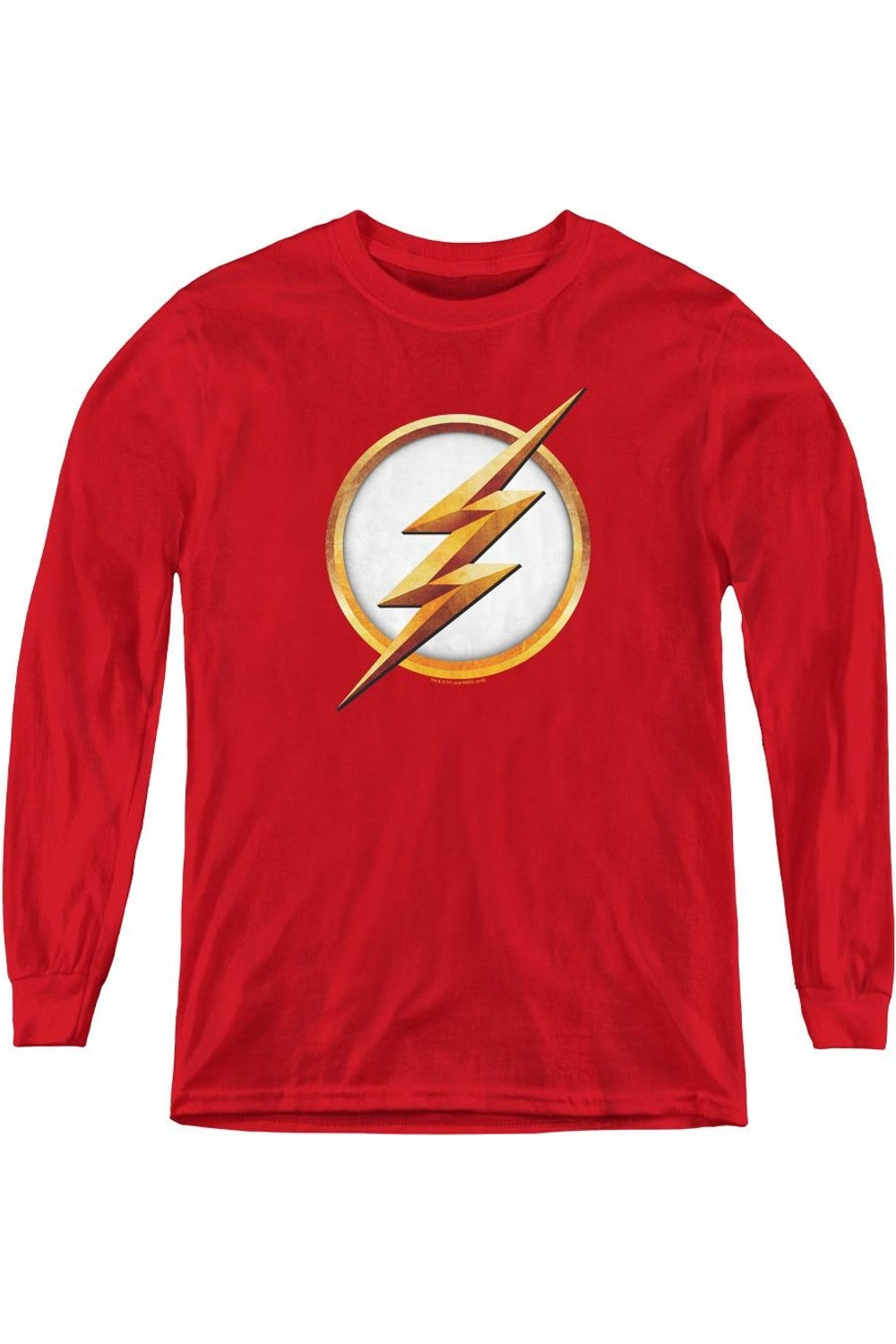 

Футболка с длинным рукавом Youth с логотипом Flash Season 4 Gildan, красный