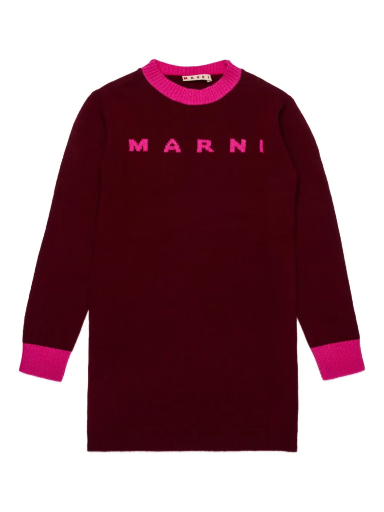 

Marni Kids платье с логотипом вязки интарсия, красный