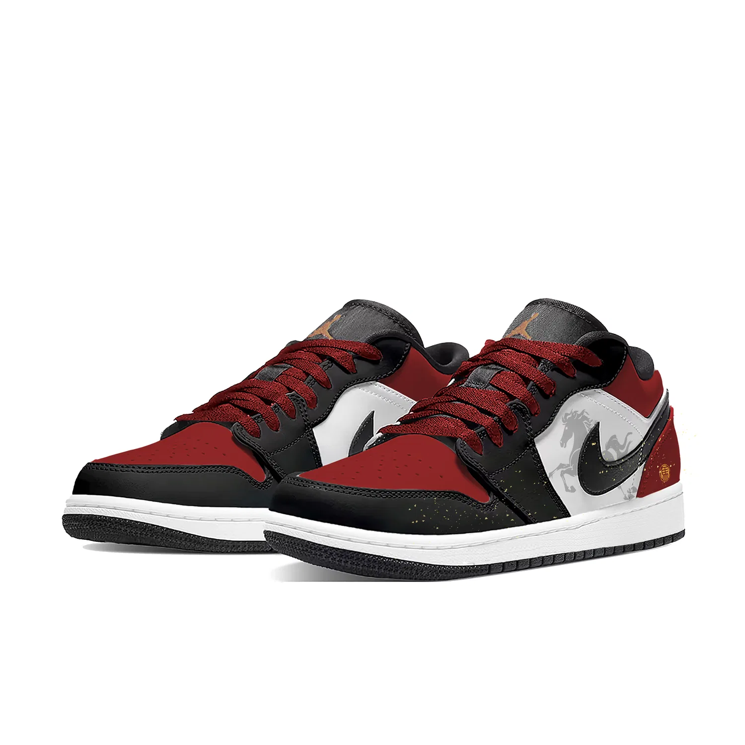 Кроссовки баскетбольные Reverse Banned Jordan Black Red — фото 4