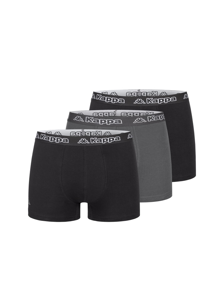 

Боксерские трусы Kappa, цвет kappa boxershorts 3er pack 2x schwarz/1xanthrazit