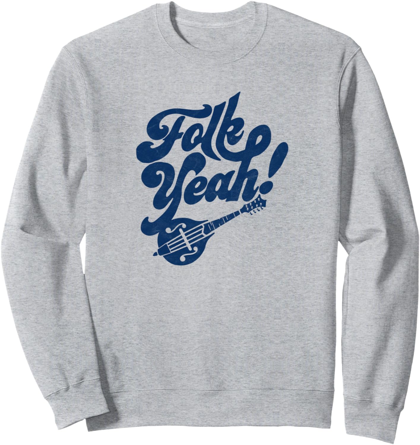 

Folk Yeah! Забавная толстовка с винтажным принтом в виде мандолины и символикой музыкального фестиваля Bluegrassgarage - Bluegrass Music Vintage Fan Tees, серый