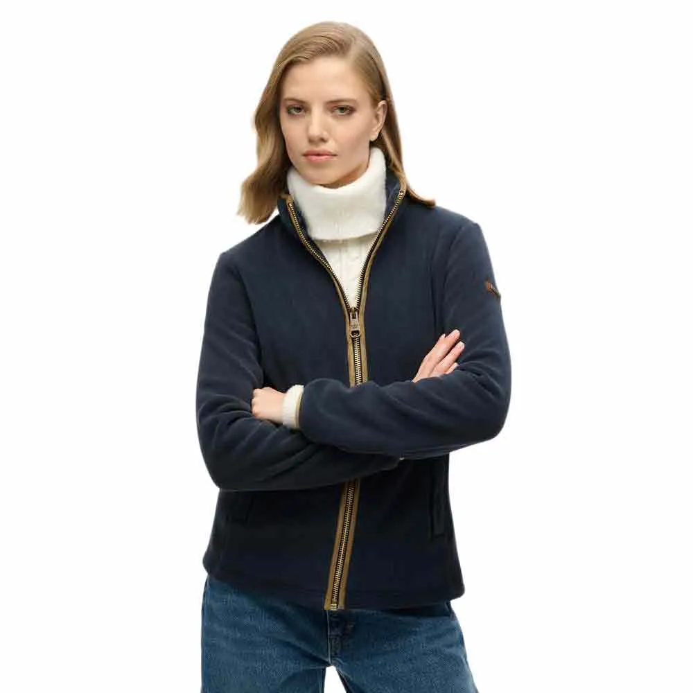 

Толстовка Superdry Estate Fleece full zip, синий