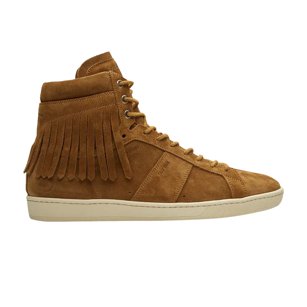 Высокие кроссовки Saint Laurent SL-18 Fringe High, желто-коричневый