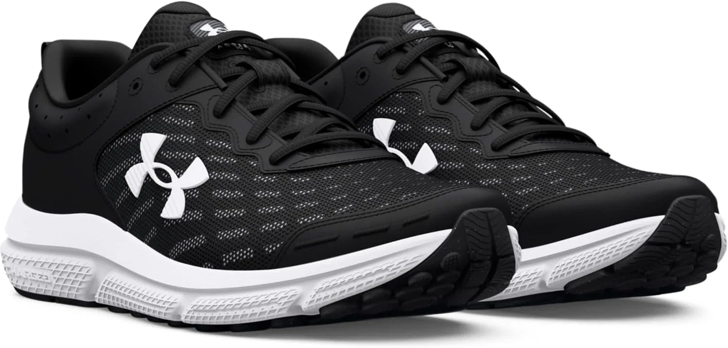 Мужские беговые кроссовки Under Armour Charged Assert 10, Black / White — фото 3