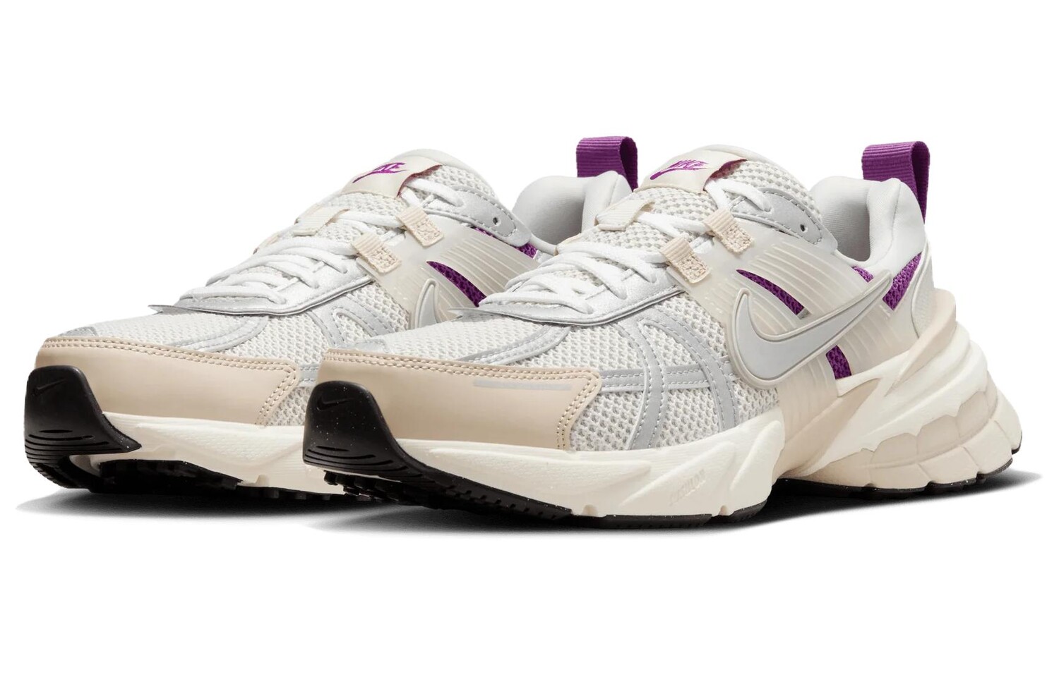 Кроссовки Nike V2K Run для женщин, Серебристый/Белый/Фиолетовый — фото 3