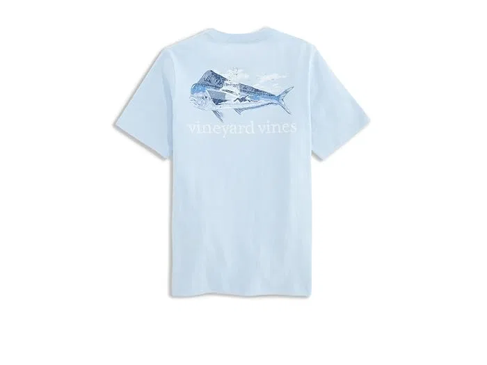 Футболка с принтом Sportfisher Mahi Scenic Vineyard Vines Kids, Ice Water — фото 2