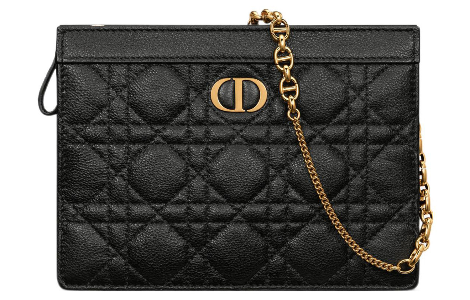 

Dior Женская кожаная сумка-клатч Caro, черная