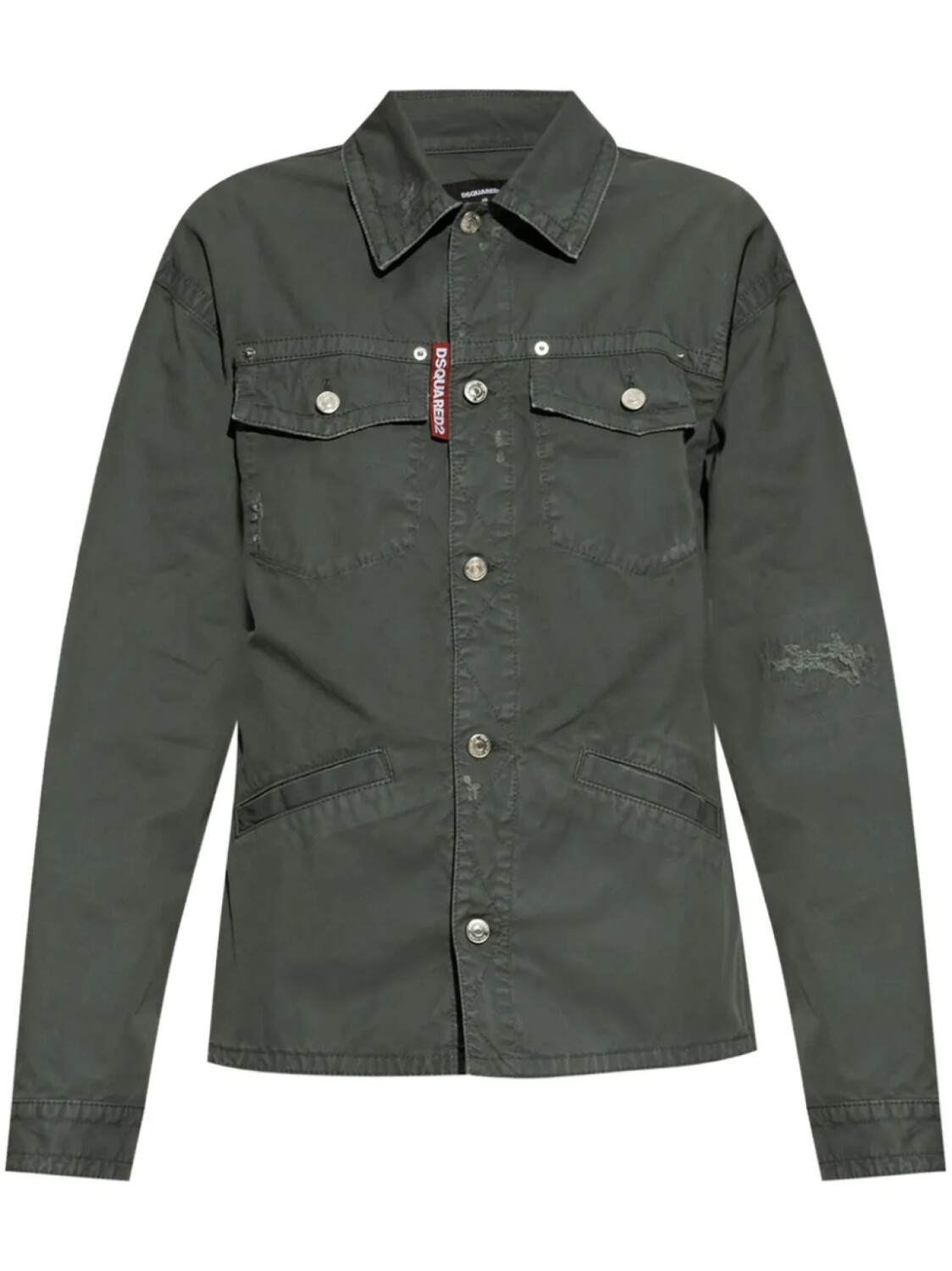 

Рубашка DSQUARED2 с эффектом потертости, зеленый