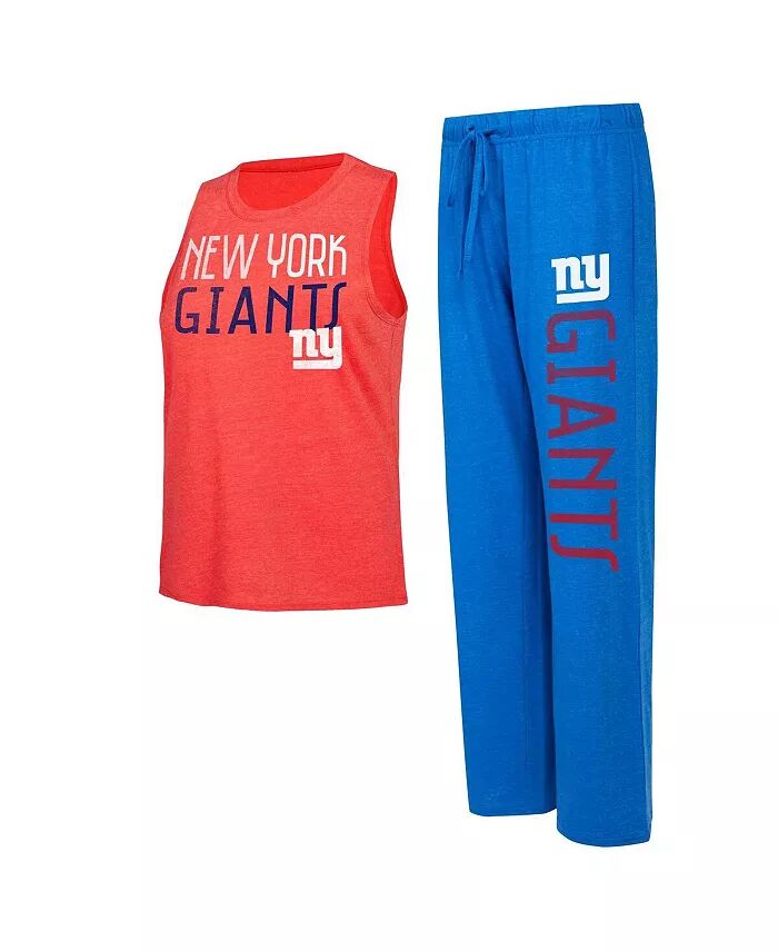 

Женский комплект из майки и брюк с принтом Royal, красного цвета New York Giants Muscle Lounge Set Concepts Sport, синий