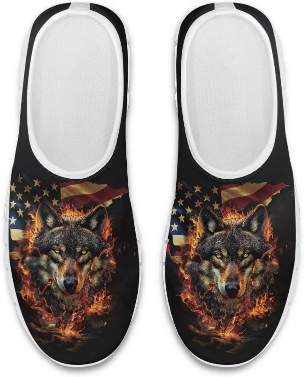 

Кроссовки Chaqlin для женщин и мужчин, America Flag Fire Wolf