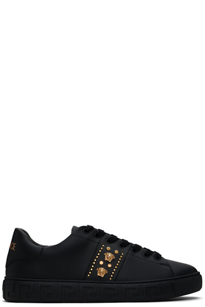 

Черные кроссовки Greca с заклепками Versace