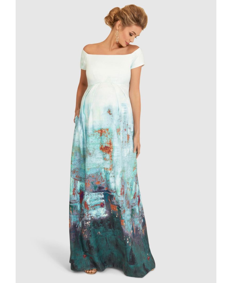 

Платье для беременных Aria с открытыми плечами Tiffany Rose Maternity, Aquatic ombre